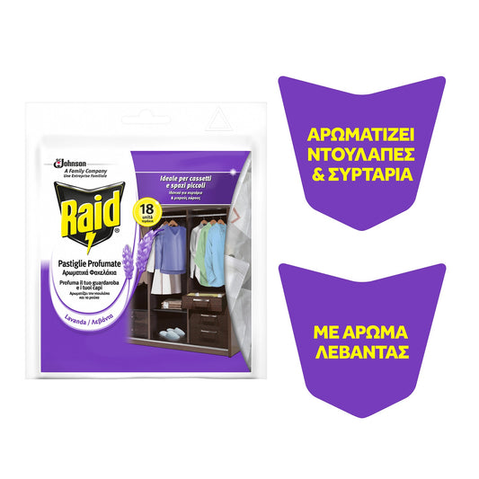 Raid Lavender Fresh Scented Sachets - Pack of 18